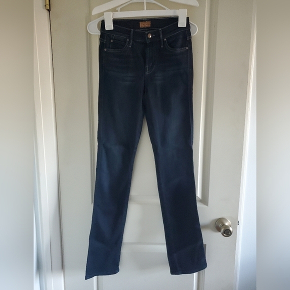 MOTHER Rascal Coffee, Tea, Or Me? Dark Wash Straight Leg Jeans - Picture 1 of 5